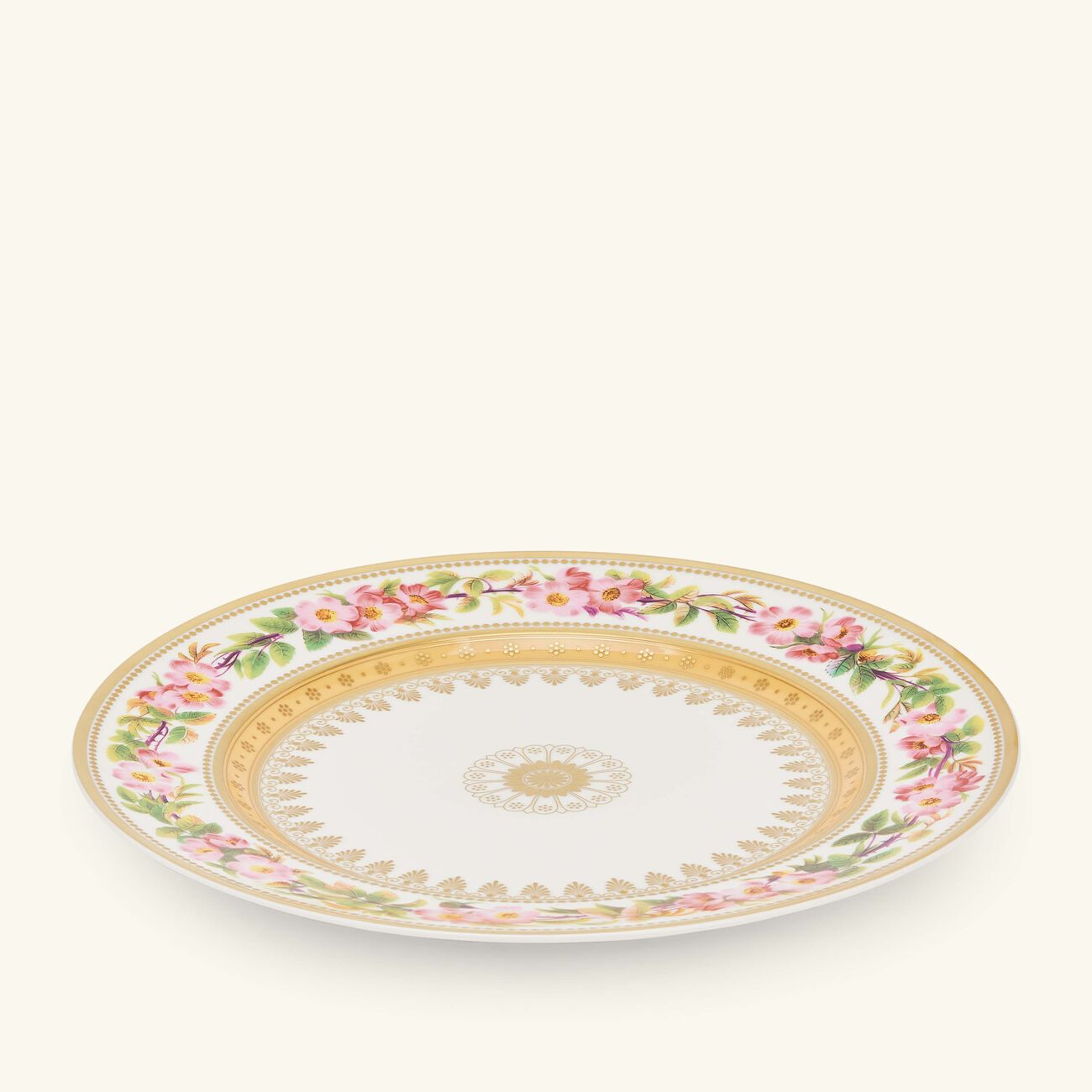 bernardaud botanique dinner plate round pink 26cm