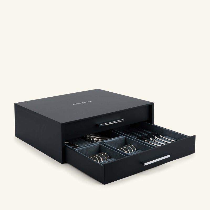 christofle fidelio flatware set with chest silver plated