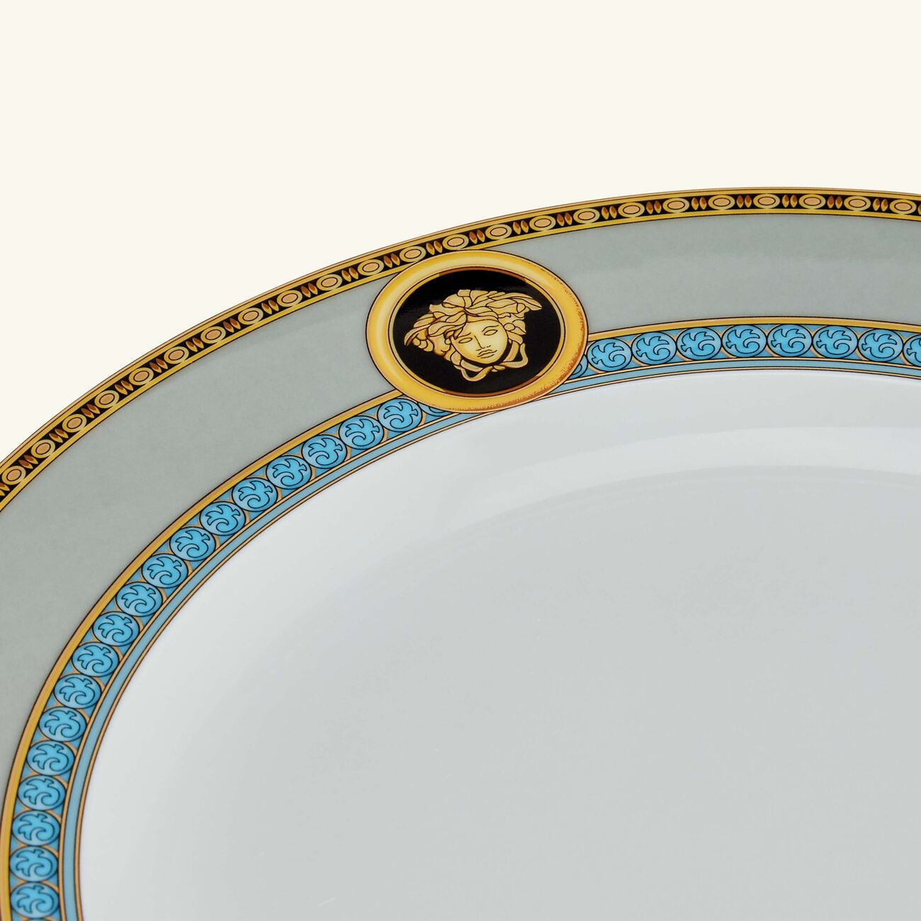 versace prestige gala le bleu salad plate round blue 22cm