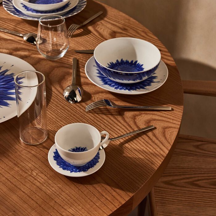 bernardaud in bloom tea cup saucer blue