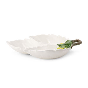 Lemon Ceramic Leaf Dish, medium