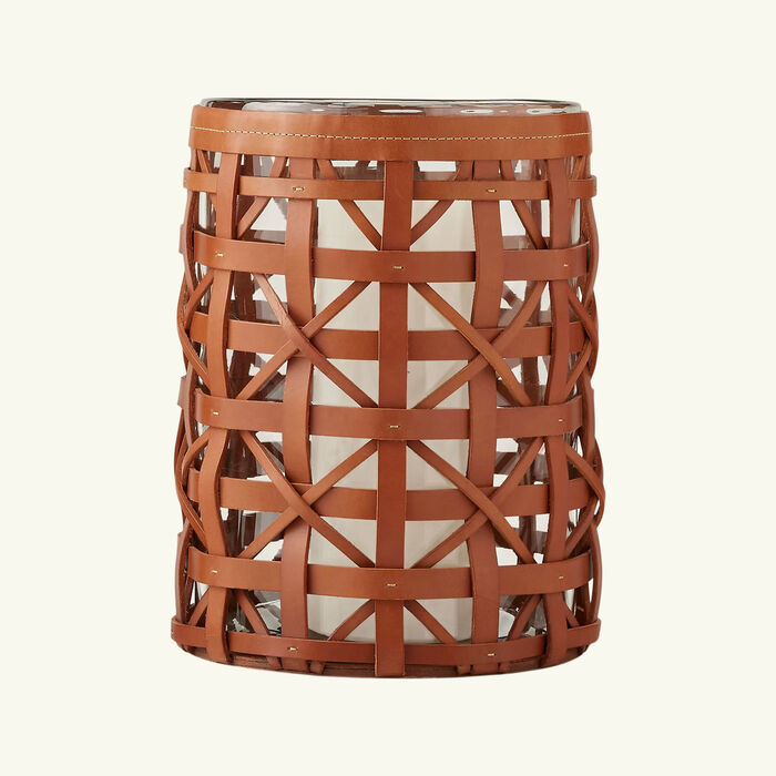 رالف لورين هوم حامل شموع بريستون هوريكان متوسط باللون البني