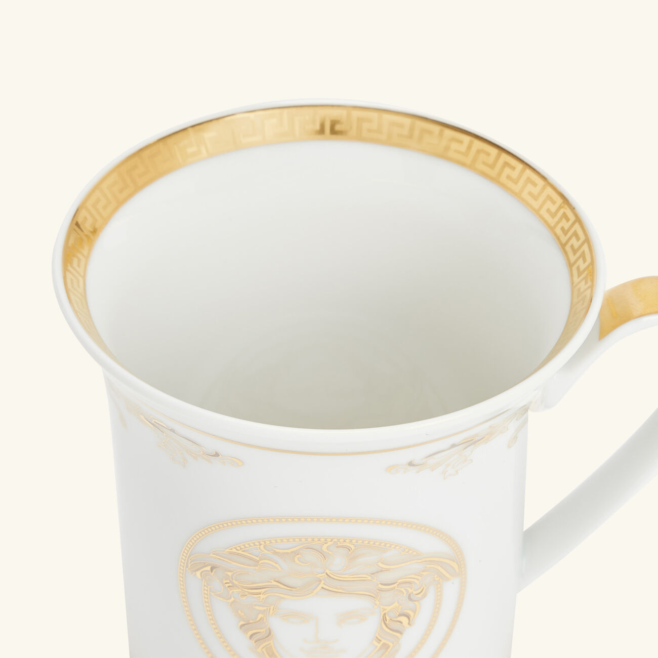 versace medusa gala gold mug white