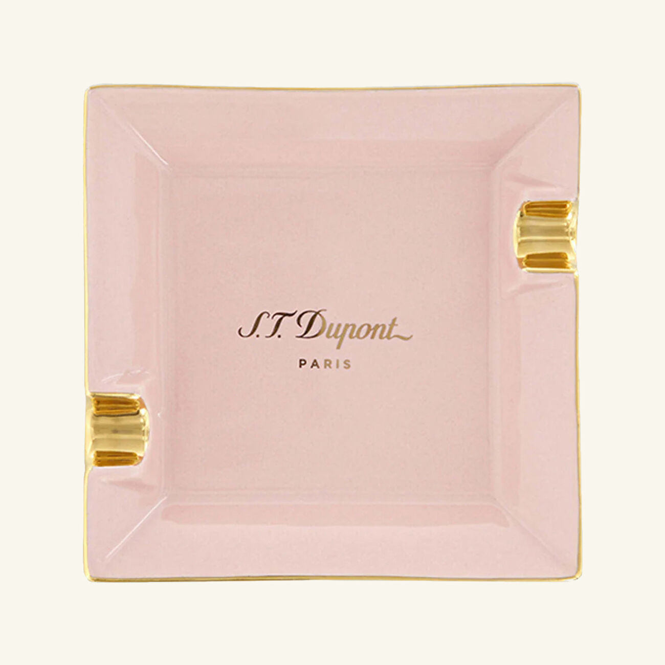 Ashtray Square Small Pink st dupont ashtray square small pink