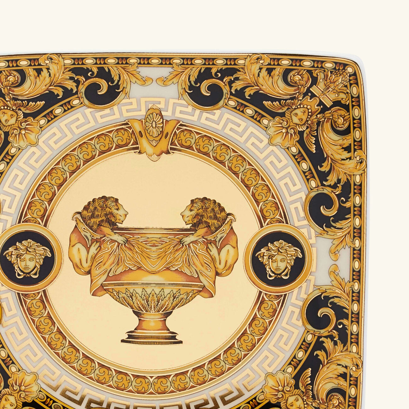 versace prestige gala trinket tray square small gold