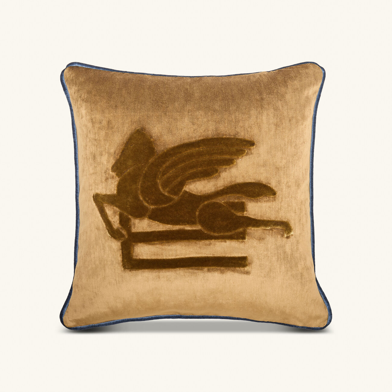 etro pegaso embroided cushion amber
