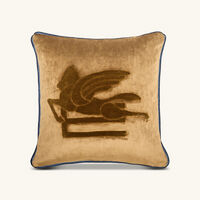 etro pegaso embroided cushion amber