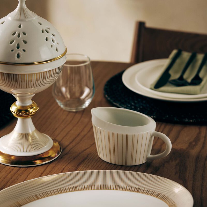 bernardaud sol gravy boat gold