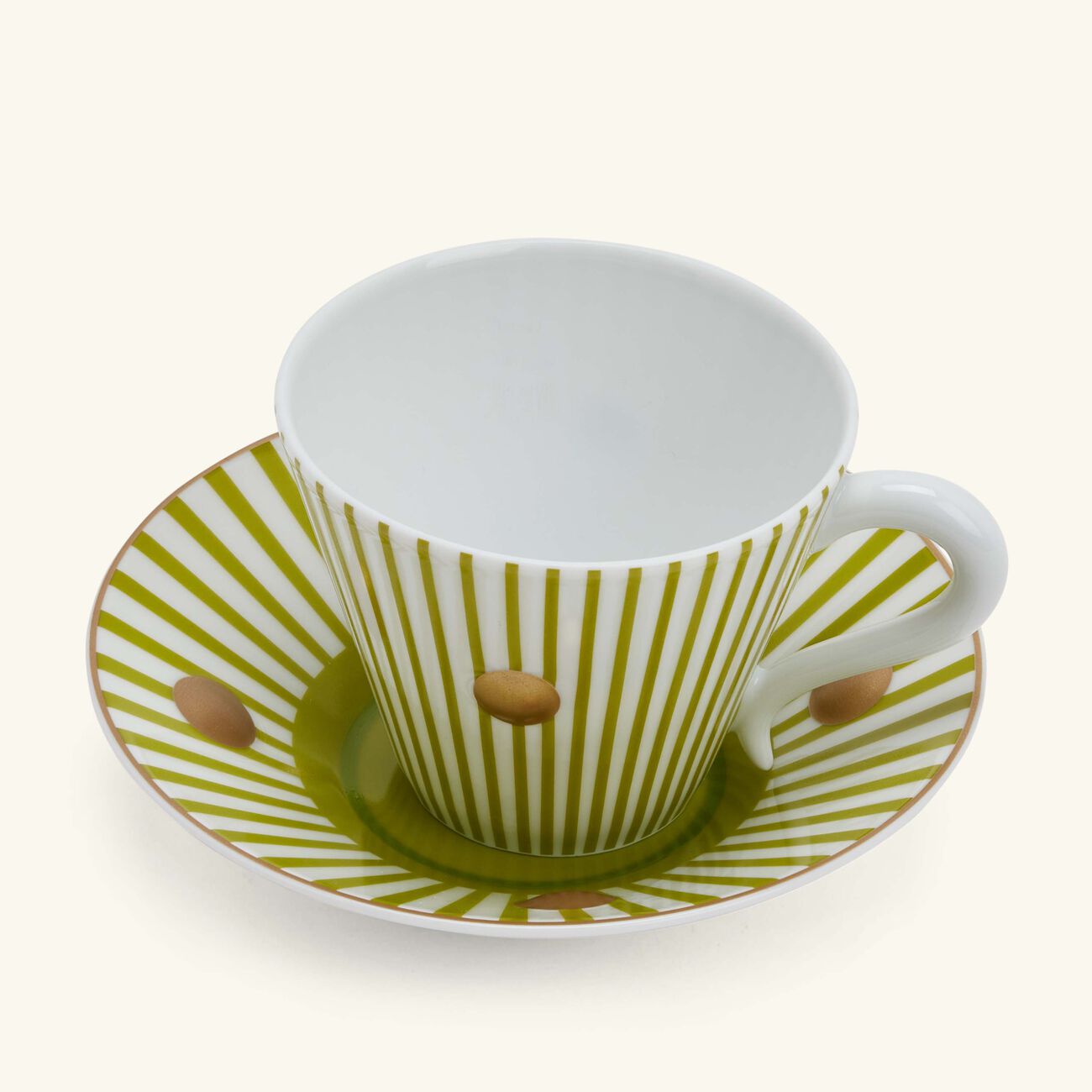 bernardaud absinthe coffee cup saucer green set of 2