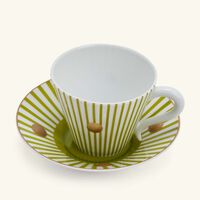 bernardaud absinthe coffee cup saucer green set of 2