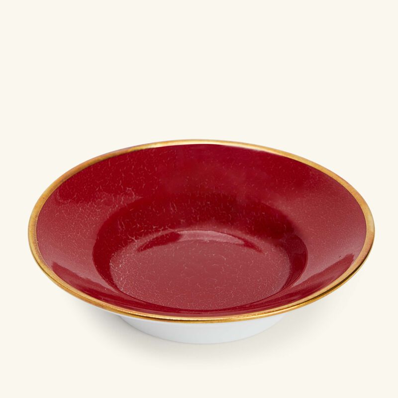 bernardaud rouge empereur tea cup   saucer red