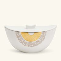 dimlaj qamar serving pot with lid white 23cm