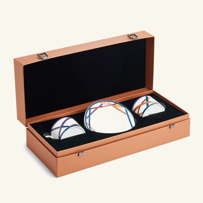 Nastri Tea Cup & Saucer Set Of 2 missoni home nastri tea cup saucer set of 2