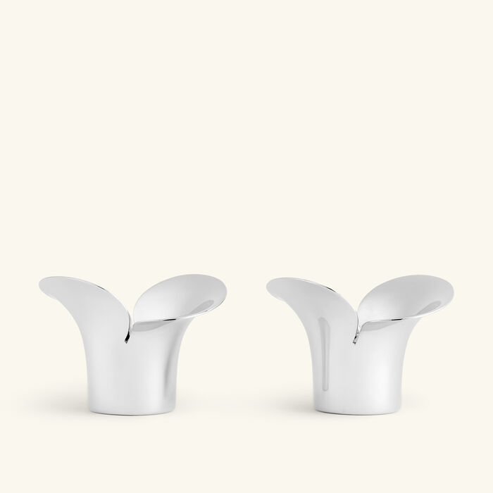 georg jensen bloom tealight candleholder silver set of 2