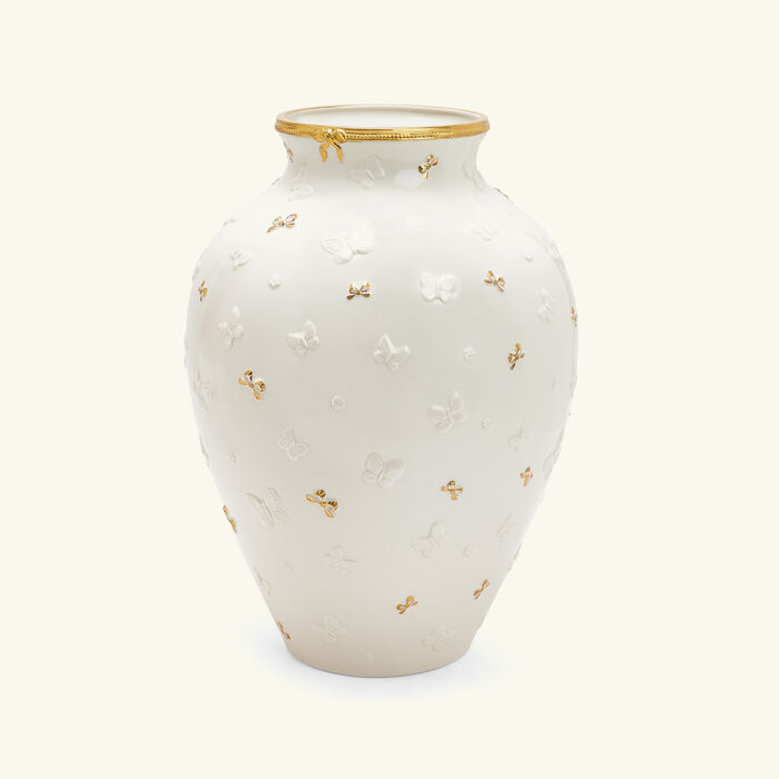 villari butterfly vase large white