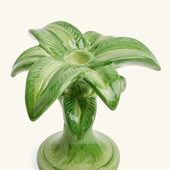 les ottomans palm trees candle holder green