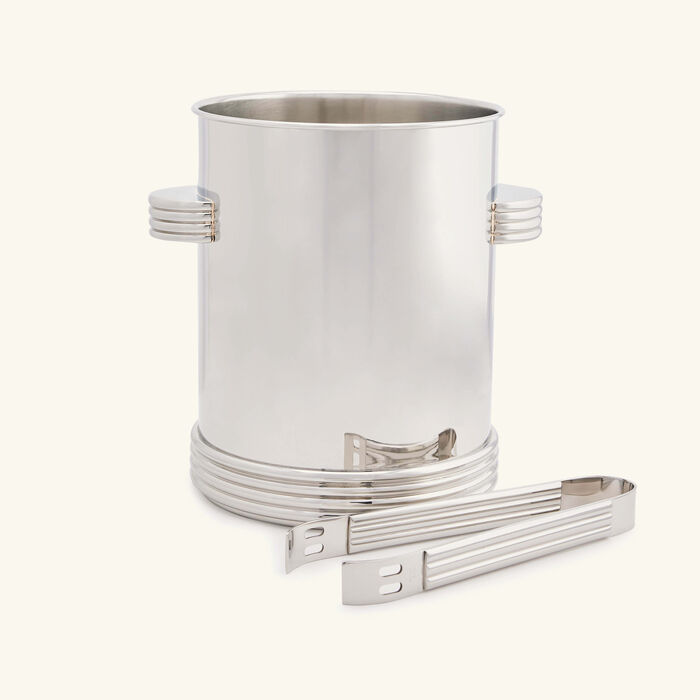 ralph lauren home thorpe ice bucket with tongs silver