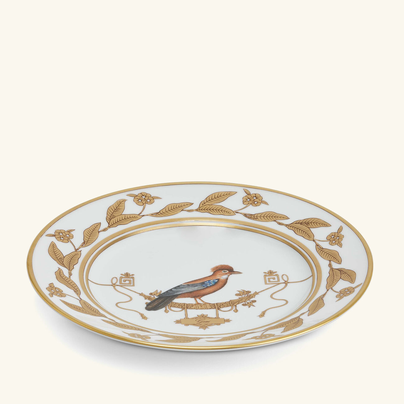 جينوري 1735 طبق الحلويات فوليير جياي دائري باللون الذهبي 22 سم