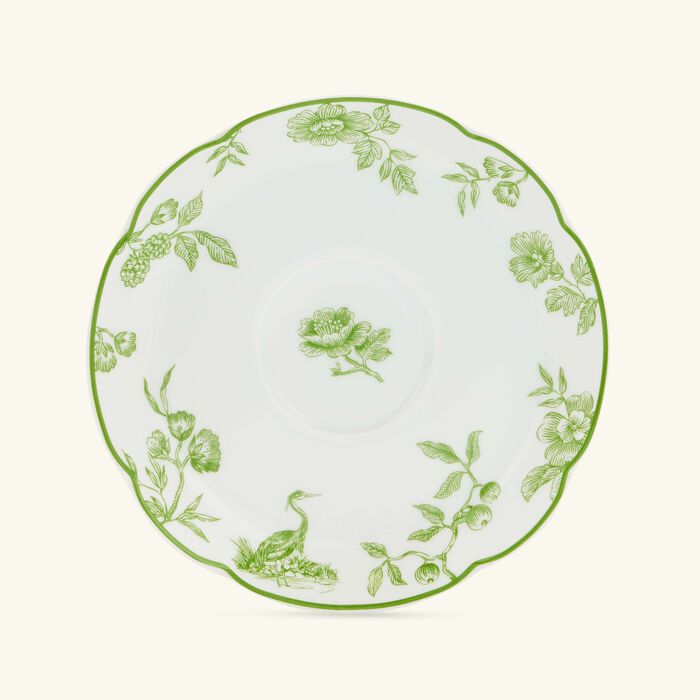 bernardaud albertine tea cup   saucer green set of 2