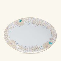 bernardaud feerie michael cailloux serving platter oval pink 33cm