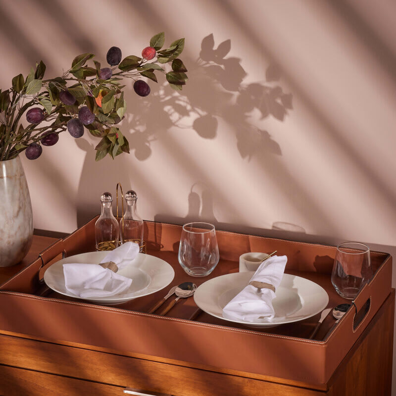 Wyatt Serving Tray Rectangular Extra Large Brown ralph lauren home wyatt serving tray rectangular extra large brown