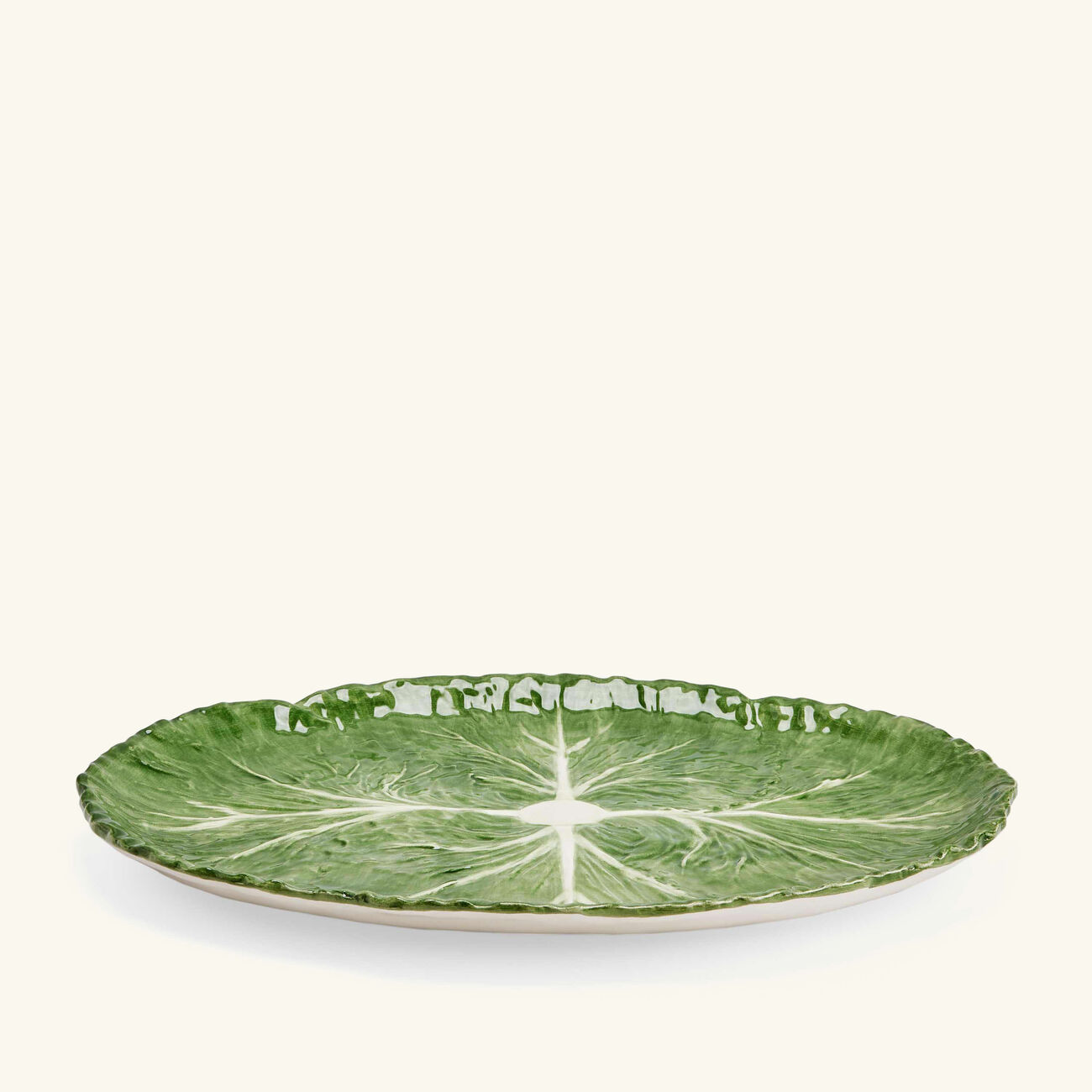 les ottomans radicchio serving platter oval green 40cm