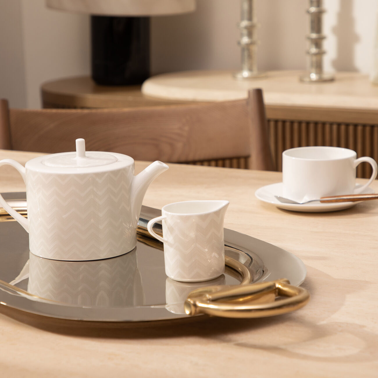 missoni home zig zag creamer white