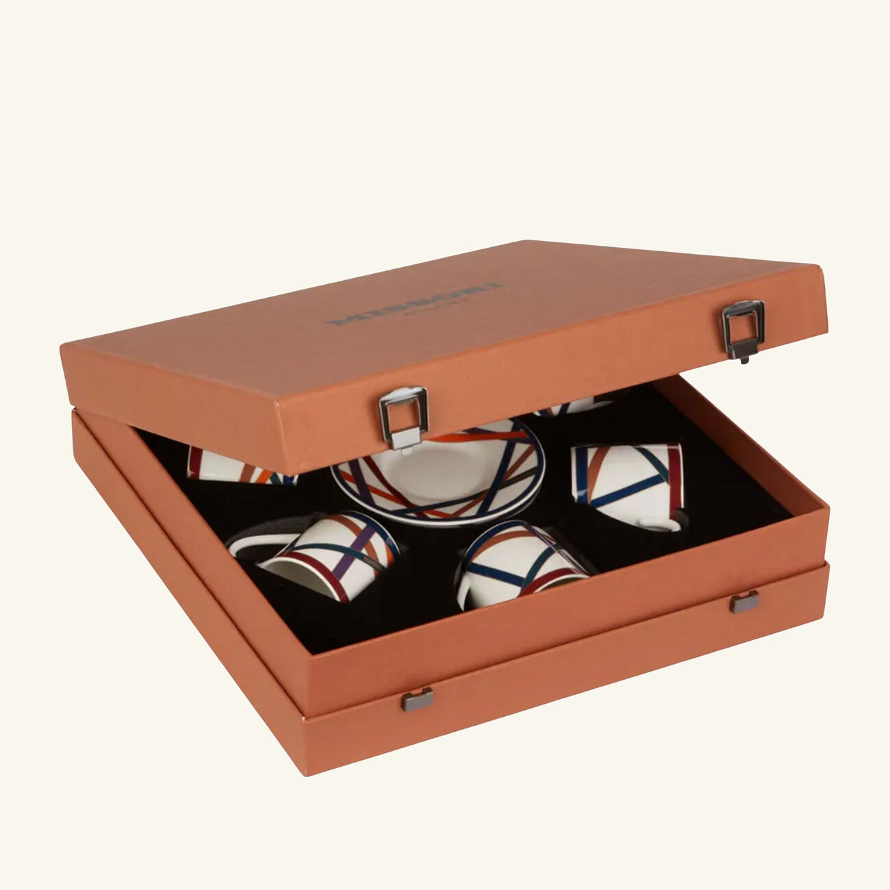 missoni home nastri coffee cup saucer multicolor set of 6