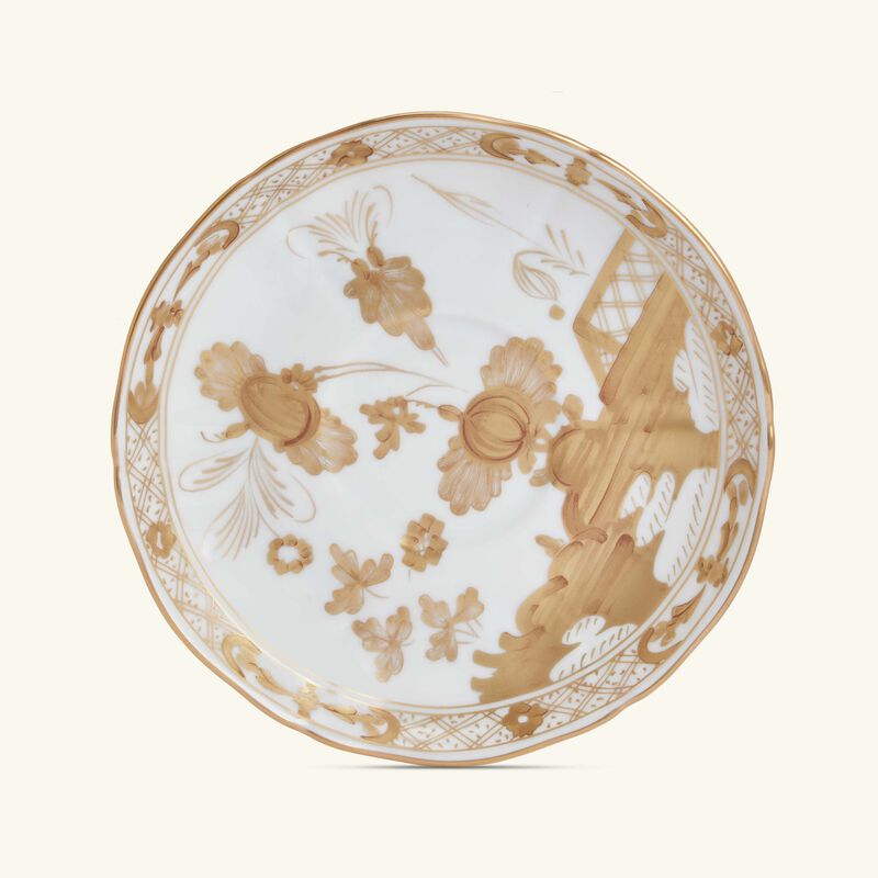 Oriente Italiano Tea Saucer Gold ginori 1735 oriente italiano tea saucer gold