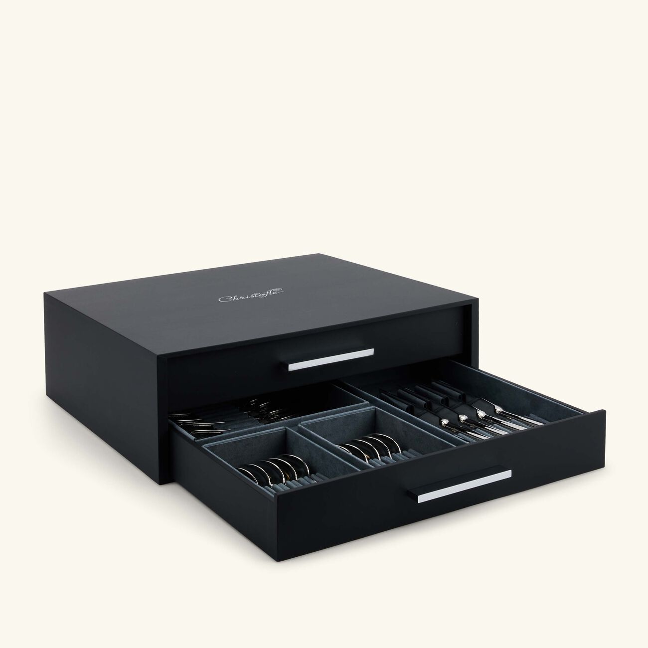 كريستوفل طقم الفضيات بيرلز من الستانلس ستيل مؤلف من 110 قطع