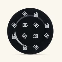 dolce gabbana casa dg logo dinner plate round 26cm set of 2