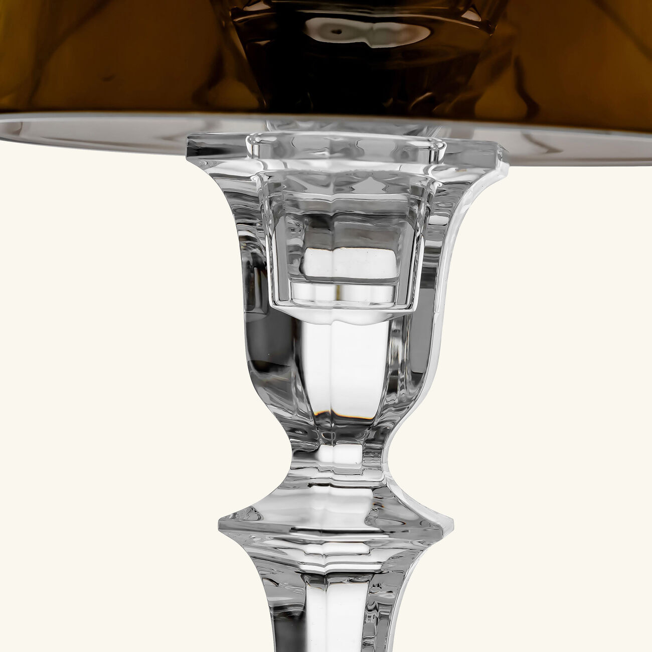 baccarat our fire candle holder gold