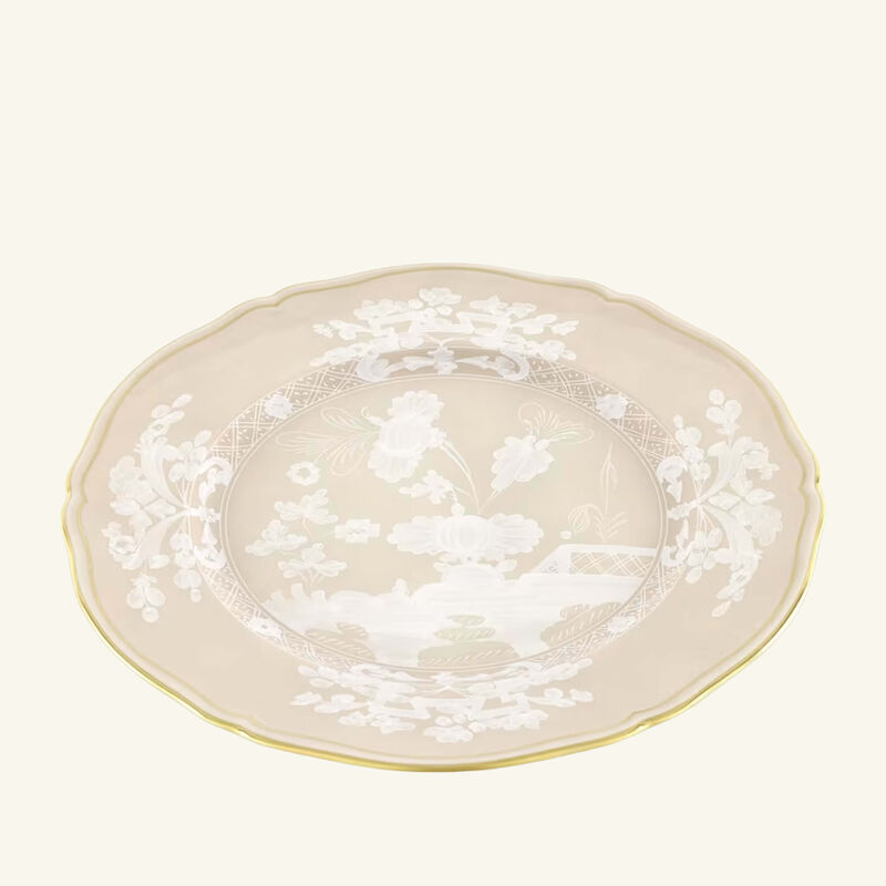 طبق تقديم دائري ميرجينا أورينتي إيطاليانو باللون البيج 31 سم جينوري 1766 طبق تقديم دائري ميرجينا أورينتي إيطاليانو باللون البيج 31 سم