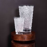 Merles et Raisins Vase Medium Clear lalique merles et raisins vase medium clear