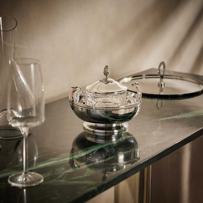 Malmaison Caviar Serving Set Silver Plated christofle malmaison caviar serving set silver plated