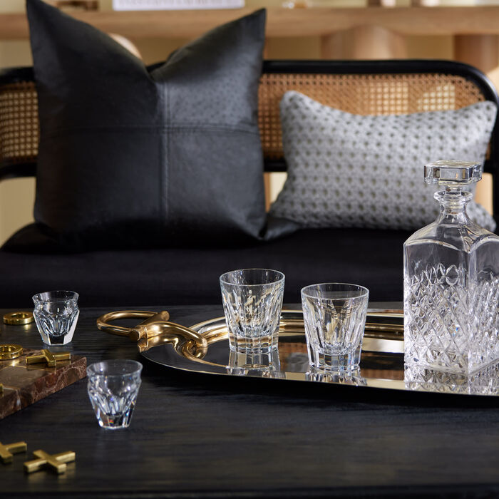 baccarat polignac drinking glass clear set of 2