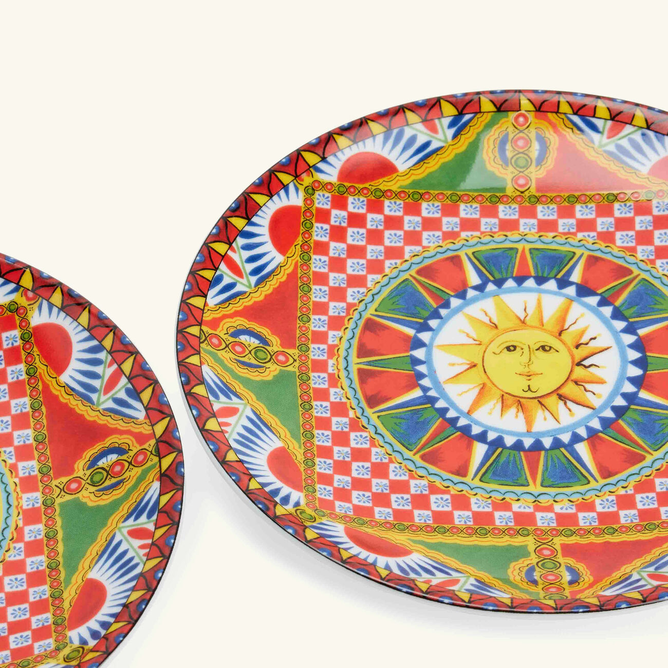 dolce gabbana casa carretto sun dessert plate round 19cm set of 2