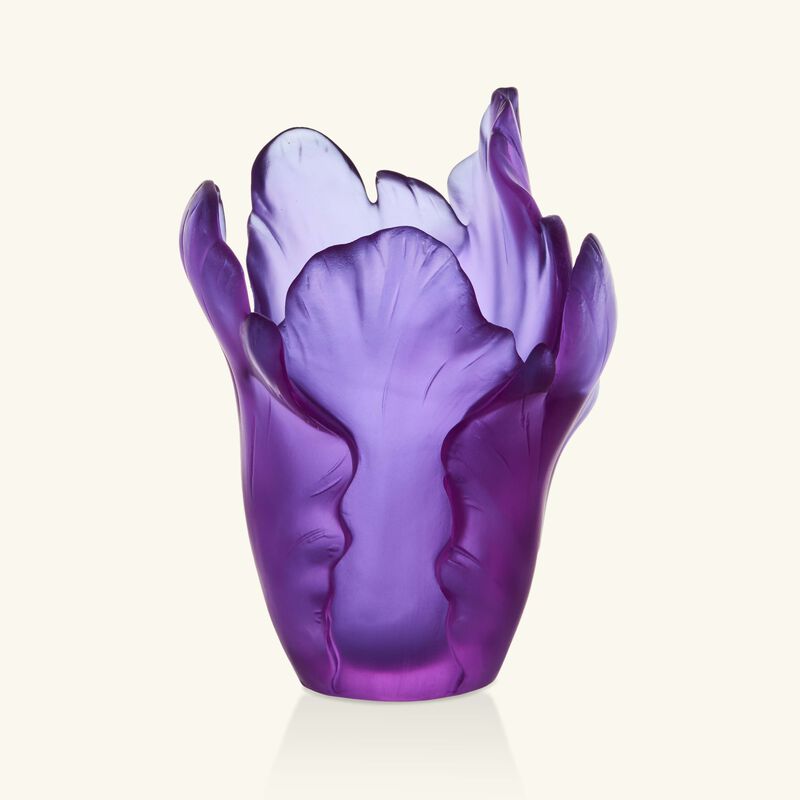 daum tulip vase small pink