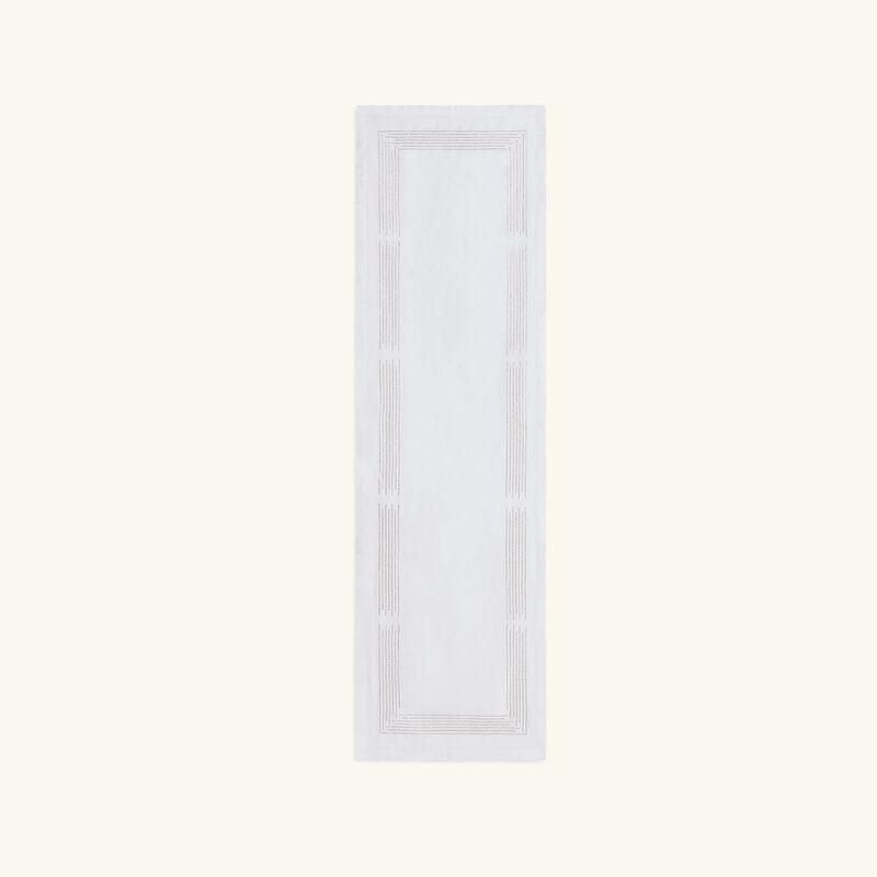 catherine denoual palazzo table runner white