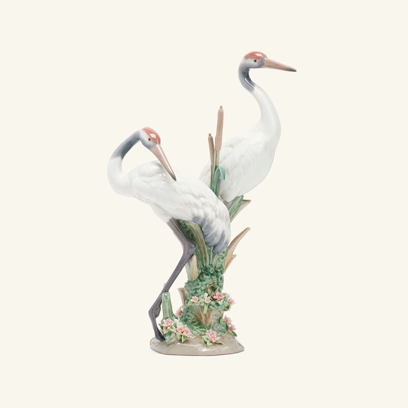Courting Cranes Sculpture Medium White lladro courting cranes sculpture medium white