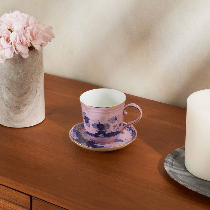 صحن الشاي أورينتي إيتاليانو أزاليا وردي جينوري 1735 صحن الشاي أورينتي إيتاليانو أزاليا وردي