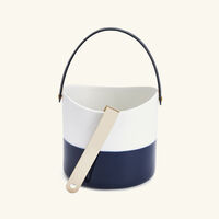 ralph lauren home wyatt ice bucket with tongs blue
