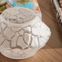 lalique terramineral caldera vase votive round mini clear