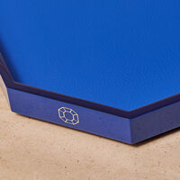baccarat octogone tray medium blue