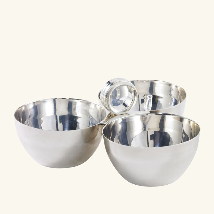 ralph lauren home montgomery triple serving bowl silver