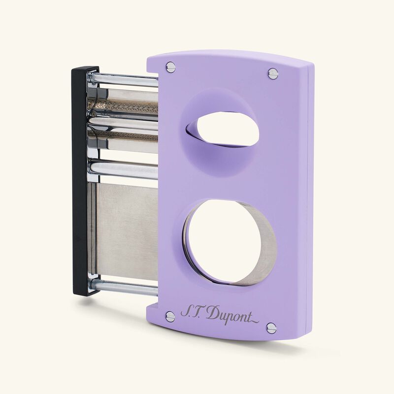 Double Blade Cigar Cutter Lilac st dupont double blade cigar cutter lilac