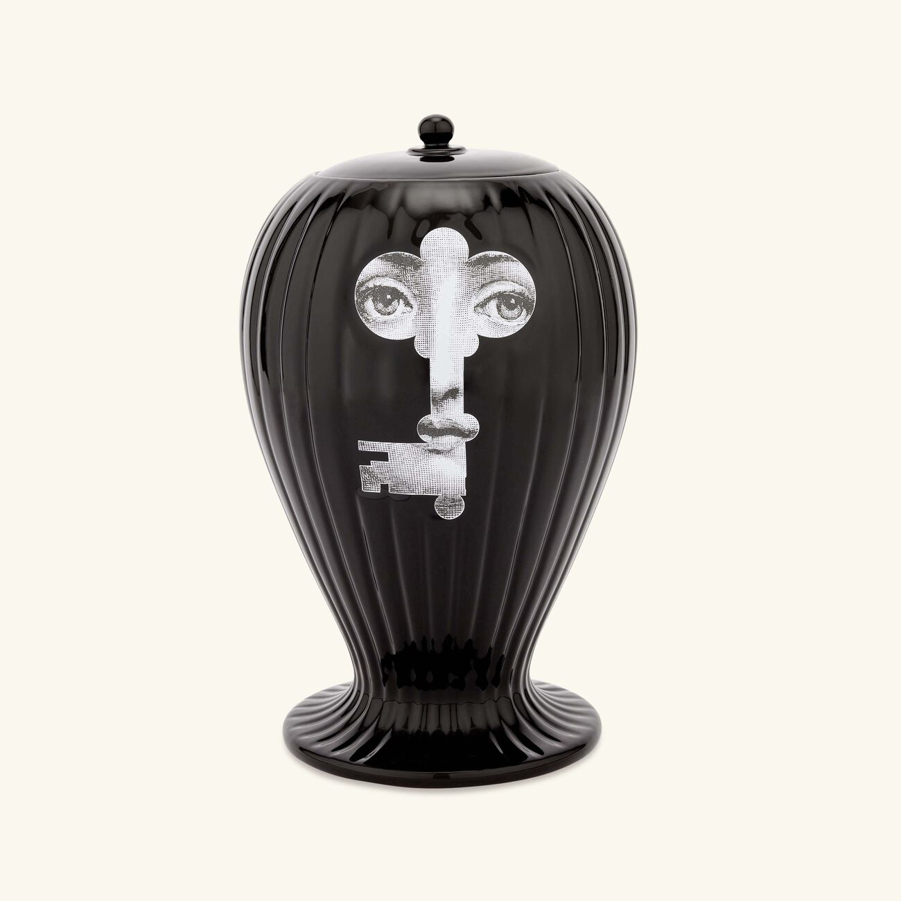 fornasetti serratura rigato vase black