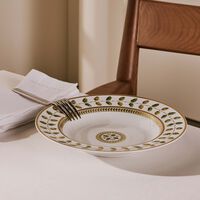 bernardaud constance soup plate round green 22cm