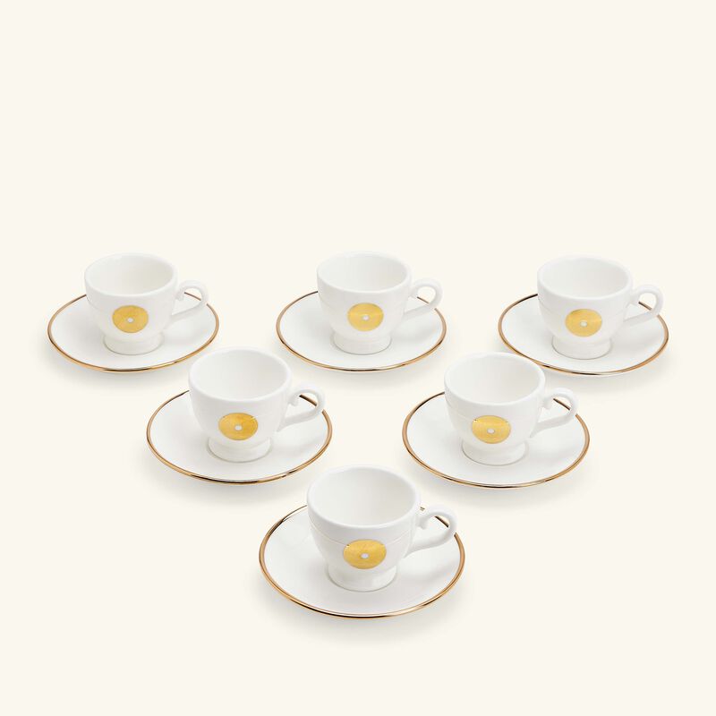 dimlaj qamar coffee cup   saucer white set of 6
