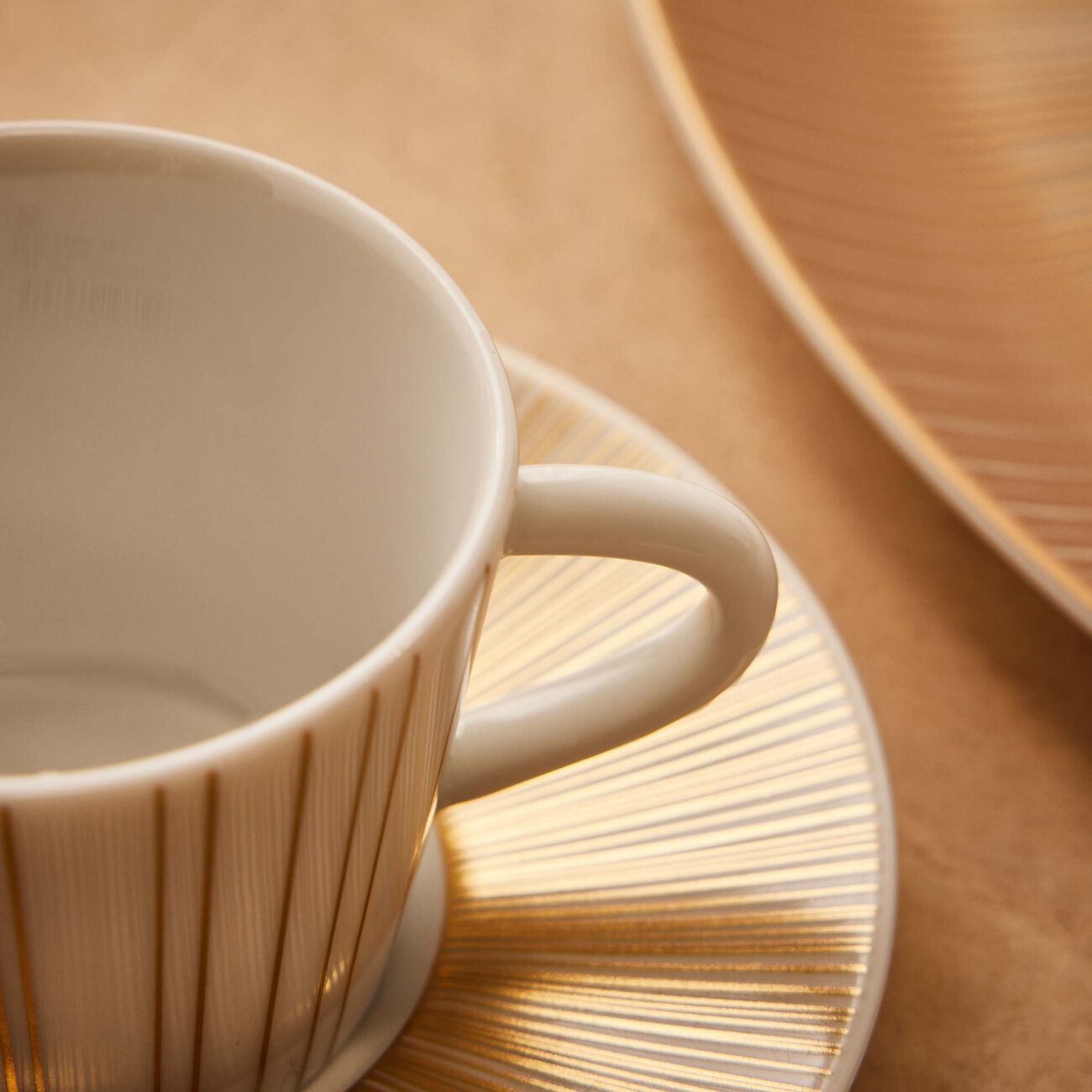 bernardaud sol coffee cup saucer gold